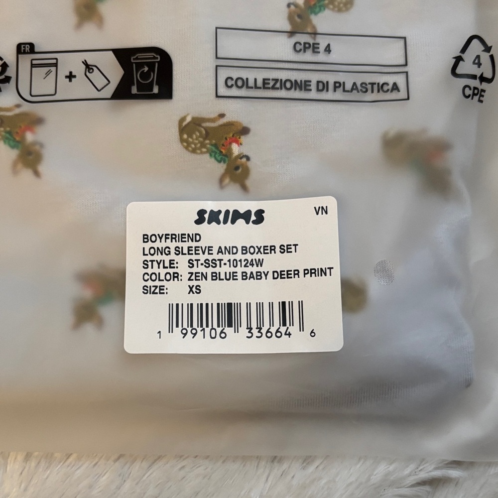 SKIMS❄️ Zen Blue Baby Deer Print Set - Picture 2 of 2